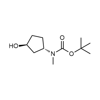 N-[(1S,3S)-3-羟基环戊基]-N-甲基氨基甲酸叔丁酯结构式
