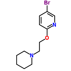 5-Bromo-2-(2-piperidin-1-yl-ethoxy)-pyridine structure