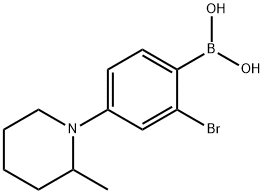 2-Bromo-4-(2-methylpiperidin-1-yl)phenylboronic acid structure