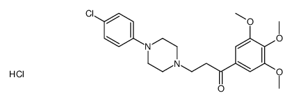 3-[4-(4-chlorophenyl)piperazin-1-yl]-1-(3,4,5-trimethoxyphenyl)propan-1-one,hydrochloride Structure