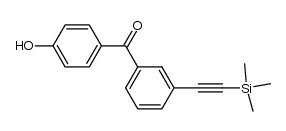 3'-trimethylsilylethynyl-4-hydroxybenzophenone Structure