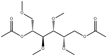 1-O,3-O,4-O,5-O-Tetramethyl-D-galactitol 2,6-diacetate Structure