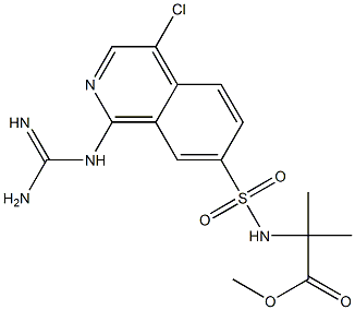 2-{[(4-chloro-1-guanidino-7-isoquinolinyl)sulphonyl]amino}isobutyric acid methyl ester结构式