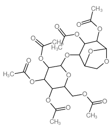 b-D-Glucopyranose,1,6-anhydro-4-O-(2,3,4,6-tetra-O-acetyl-a-D-glucopyranosyl)-, diacetate (9CI)结构式