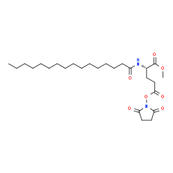 5-(2,5-dioxopyrrolidin-1-yl) 1-methyl palmitoyl-L-glutamate结构式