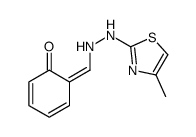 6-[[2-(4-methyl-1,3-thiazol-2-yl)hydrazinyl]methylidene]cyclohexa-2,4-dien-1-one Structure