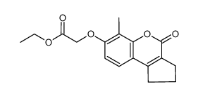 ethyl [(6-methyl-4-oxo-1,2,3,4-tetrahydrocyclopenta[c]chromen-7-yl)oxy]acetate结构式