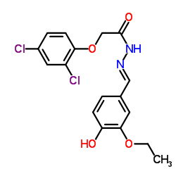 2-(2,4-dichlorophenoxy)-N'-(3-ethoxy-4-hydroxybenzylidene)acetohydrazide Structure