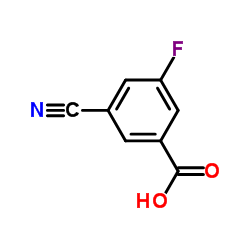 3-氰基-5-氟苯甲酸结构式