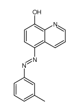 5-[(E)-2-(3-methylphenyl)-1-diazenyl]quinolin-8-ol结构式