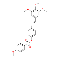 4-([(3,4,5-TRIMETHOXYPHENYL)METHYLENE]AMINO)PHENYL 4-METHOXYBENZENESULFONATE Structure