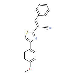 2-[4-(4-METHOXYPHENYL)-1,3-THIAZOL-2-YL]-3-PHENYLACRYLONITRILE结构式