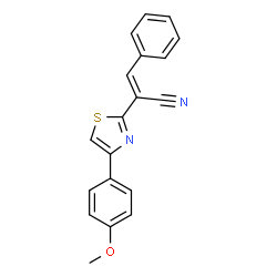 2-[4-(4-METHOXYPHENYL)-1,3-THIAZOL-2-YL]-3-PHENYLACRYLONITRILE Structure