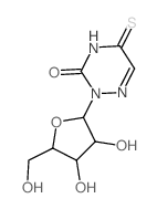 as-Triazine-3,5(2H,4H)-dione, 2-beta-D-ribofuranosyl-5-thio-结构式