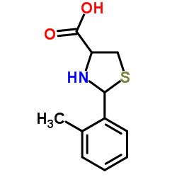 2-(2-METHYLPHENYL)-1,3-THIAZOLIDINE-4-CARBOXYLIC ACID Structure