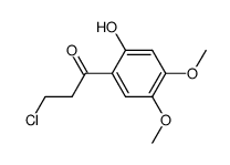 3-chloro-1-(2-hydroxy-4,5-dimethoxyphenyl)-propan-1-one结构式