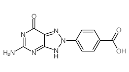 4-(3-amino-5-oxo-2,4,7,8,9-pentazabicyclo[4.3.0]nona-1,3,6-trien-8-yl)benzoic acid结构式