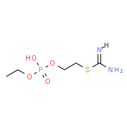 Phosphoric acid hydrogen ethyl 2-[amino(imino)methylthio]ethyl ester Structure