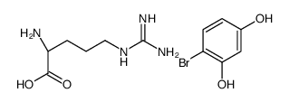 (2S)-2-amino-5-(diaminomethylideneamino)pentanoic acid,4-bromobenzene-1,3-diol Structure