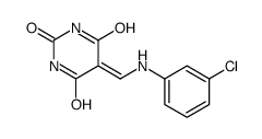 5-[(3-chloroanilino)methylidene]-1,3-diazinane-2,4,6-trione Structure