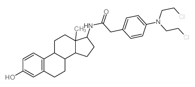 2-[4-[bis(2-chloroethyl)amino]phenyl]-N-(3-hydroxy-13-methyl-6,7,8,9,11,12,14,15,16,17-decahydrocyclopenta[a]phenanthren-17-yl)acetamide结构式