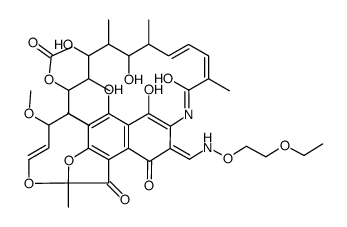 3-[(2-ethoxy-ethoxyimino)-methyl]-rifamycin Structure