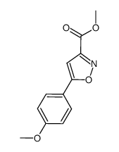 5-(4-甲氧基苯基)异噁唑-3-羧酸甲酯结构式