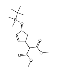 (1R,3R)-1-hydroxy-3-triphenylmethoxy-4-cyclopentene结构式