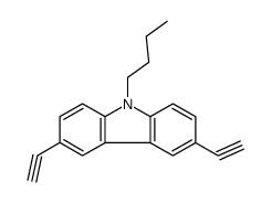 9-butyl-3,6-diethynylcarbazole结构式