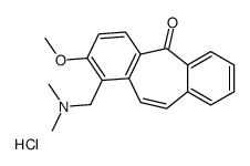 4-[(dimethylamino)methyl]-3-methoxydibenzo[1,2-a:4',3'-d][7]annulen-11-one,hydrochloride结构式