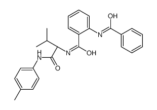 2-benzamido-N-[(2S)-3-methyl-1-(4-methylanilino)-1-oxobutan-2-yl]benzamide Structure