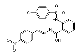 2-[(4-chlorophenyl)sulfonylamino]-N-[(4-nitrophenyl)methylideneamino]benzamide Structure