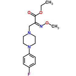 Ethyl (2Z)-3-[4-(4-fluorophenyl)-1-piperazinyl]-2-(methoxyimino)propanoate结构式