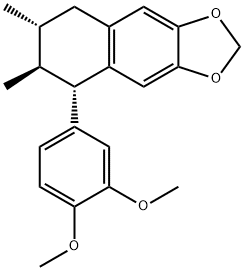 (5S)-5-(3,4-Dimethoxyphenyl)-5,6,7,8-tetrahydro-6β,7α-dimethylnaphtho[2,3-d]-1,3-dioxole结构式