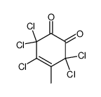 3,3,4,6,6-pentachloro-5-methyl-cyclohex-4-ene-1,2-dione结构式