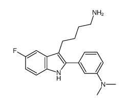 3-[3-(4-aminobutyl)-5-fluoro-1H-indol-2-yl]-N,N-dimethylaniline结构式