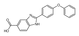 2-(4-phenoxyphenyl)-3H-benzimidazole-5-carboxylic acid结构式