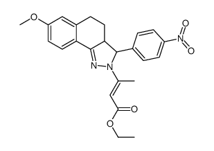 ethyl (E)-3-[7-methoxy-3-(4-nitrophenyl)-3,3a,4,5-tetrahydrobenzo[g]indazol-2-yl]but-2-enoate结构式