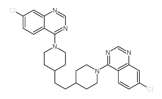 7-chloro-4-[4-[2-[1-(7-chloroquinazolin-4-yl)-4-piperidyl]ethyl]-1-piperidyl]quinazoline结构式