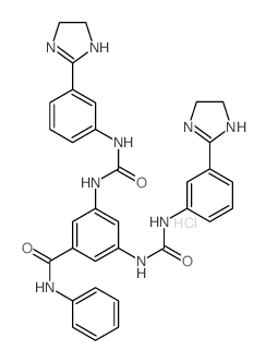 3,5-bis[[3-(4,5-dihydro-1H-imidazol-2-yl)phenyl]carbamoylamino]-N-phenyl-benzamide结构式
