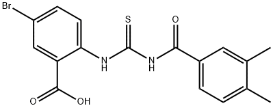 5-bromo-2-[[[(3,4-dimethylbenzoyl)amino]thioxomethyl]amino]-benzoic acid picture