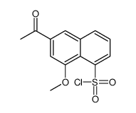 6-acetyl-8-methoxynaphthalene-1-sulfonyl chloride Structure