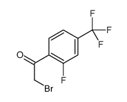 2-溴-1-(2-氟-4-(三氟甲基)苯基)乙酮结构式