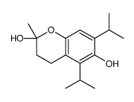 2-methyl-5,7-di(propan-2-yl)-3,4-dihydrochromene-2,6-diol结构式
