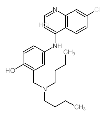 Phenol,4-[(7-chloro-4-quinolinyl)amino]-2-[(dibutylamino)methyl]-, hydrochloride (1:2) structure