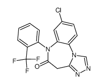 8-chloro-6-(2-trifluoromethyl-phenyl)-6H-benzo[b][1,2,4]triazolo[4,3-d][1,4]diazepin-5-one Structure