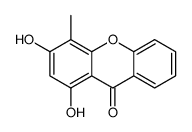 1,3-Dihydroxy-4-methyl-9H-xanthen-9-one结构式