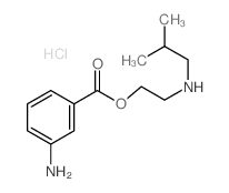 Ethanol,2-[(2-methylpropyl)amino]-, 1-(3-aminobenzoate), hydrochloride (1:1) structure