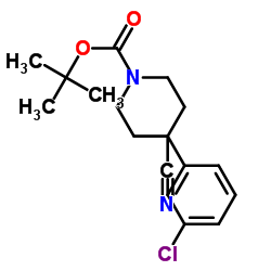 1-N-BOC-4-(3-CHLOROPHENYL)-4-CYANOPIPERIDINE Structure