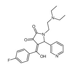 [1-[2-(diethylazaniumyl)ethyl]-4,5-dioxo-2-pyridin-3-ylpyrrolidin-3-ylidene]-(4-fluorophenyl)methanolate结构式